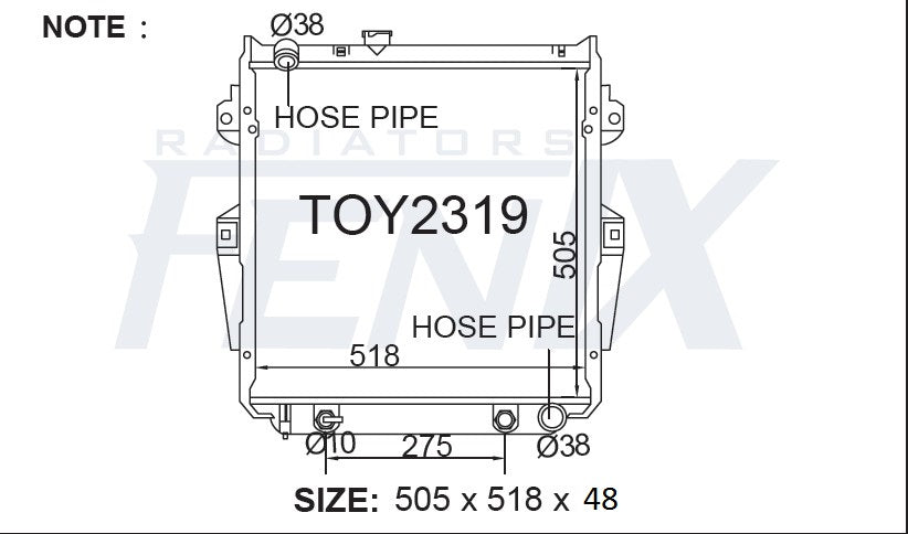 Toyota Landcruiser KZJ78 Radiator