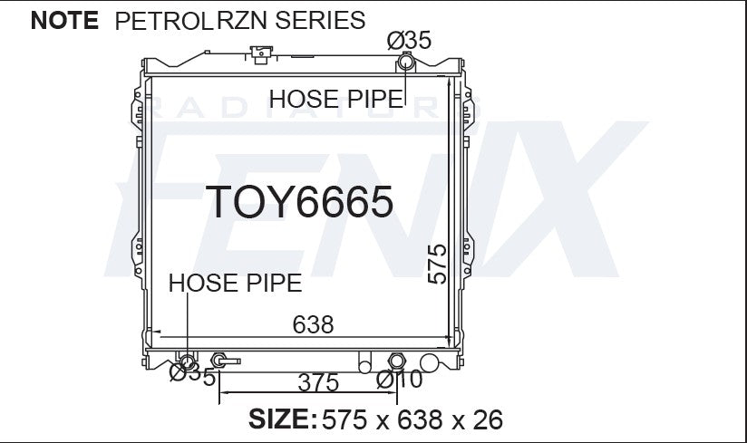 Toyota VZJ95 Landcruiser Prado Radiator (JUL/1996 - FEB/2003)