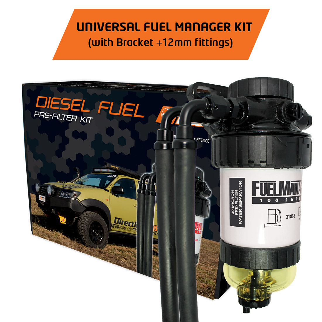 Direction-Plus Universal 12mm Fuel Manager Pre-Filter Kit FM802DPK
