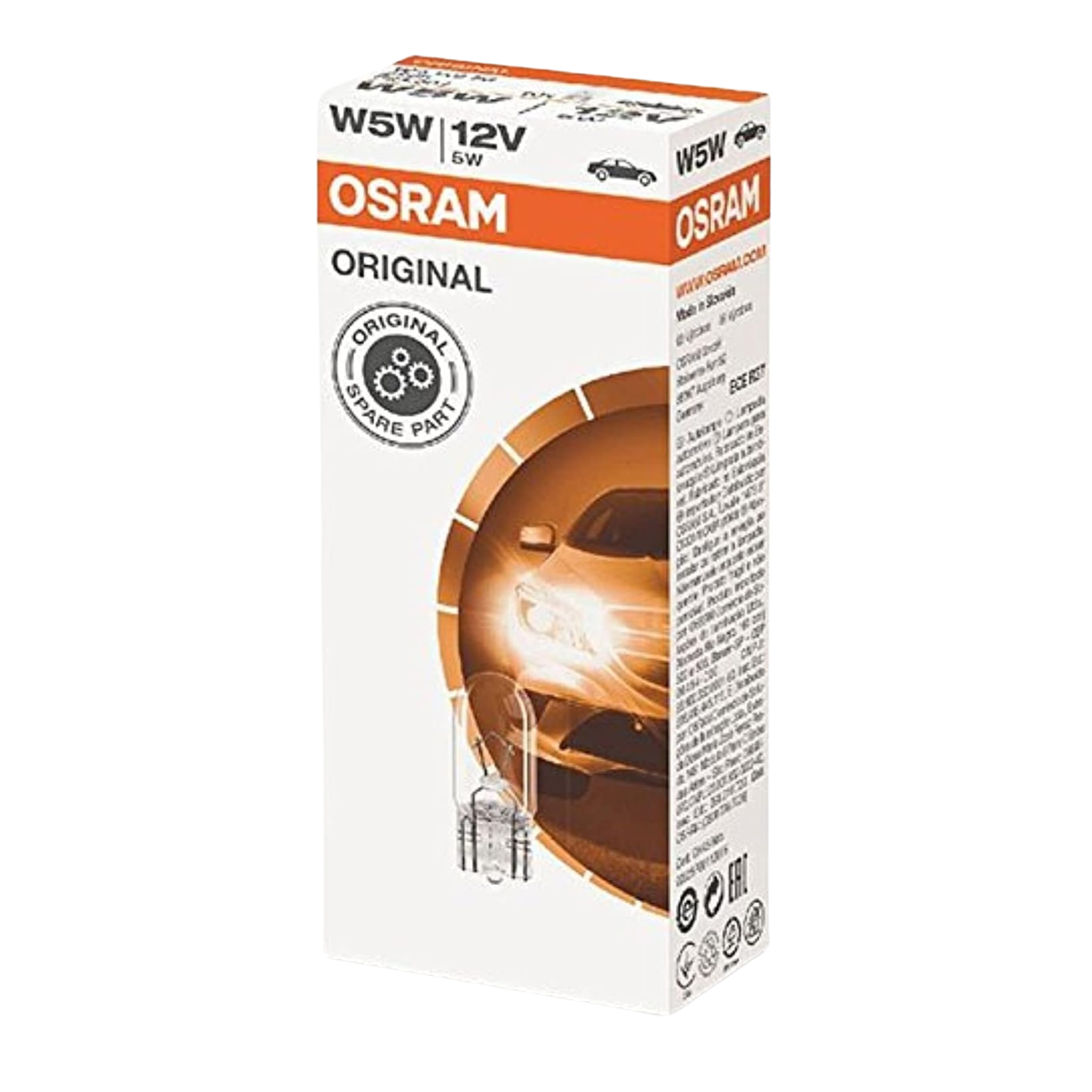 10 x OSRAM W5W ORIGINAL (501) 12V 5W W2,1x9,5d Halogen Car Clear Bulbs 2825