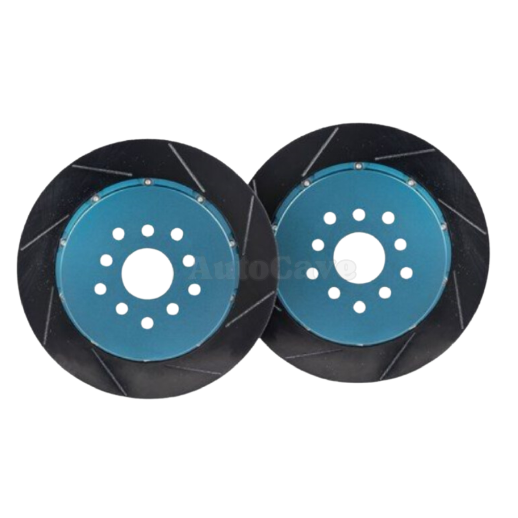 Project Mu GPRF059 Two Piece Slotted Rear Rotors Pair Subaru WRX STI  2000-2020