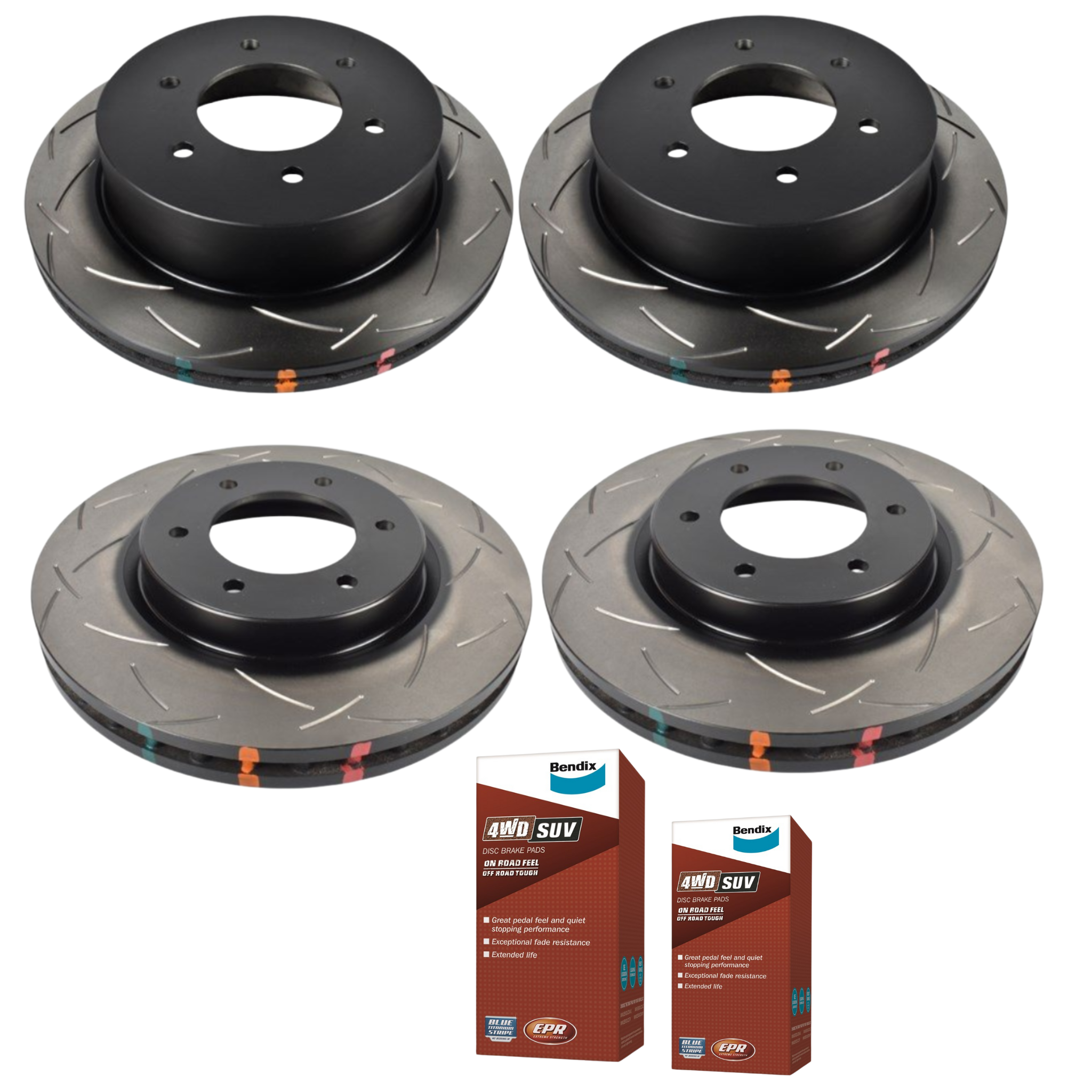 Ford Ranger PY 2022-2025 Front & Rear DBA T3 Slotted + Bendix 4WD Package