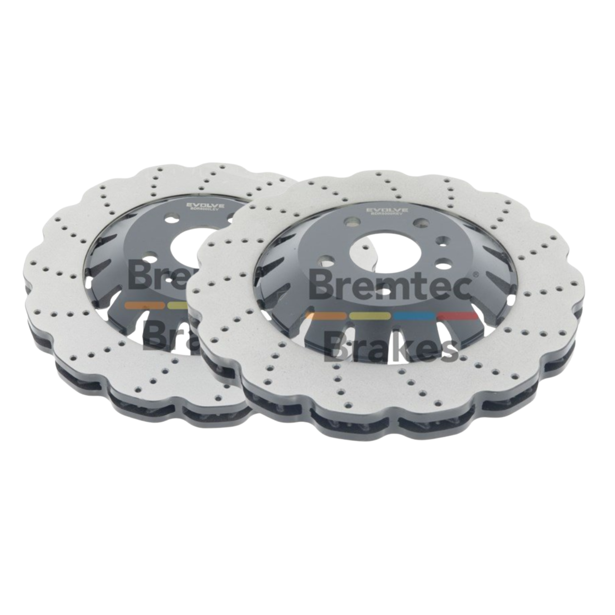Audi RS3 8V Hatch 15-21 Bremtec Front Waved Drilled Rotors Pair BDR8000