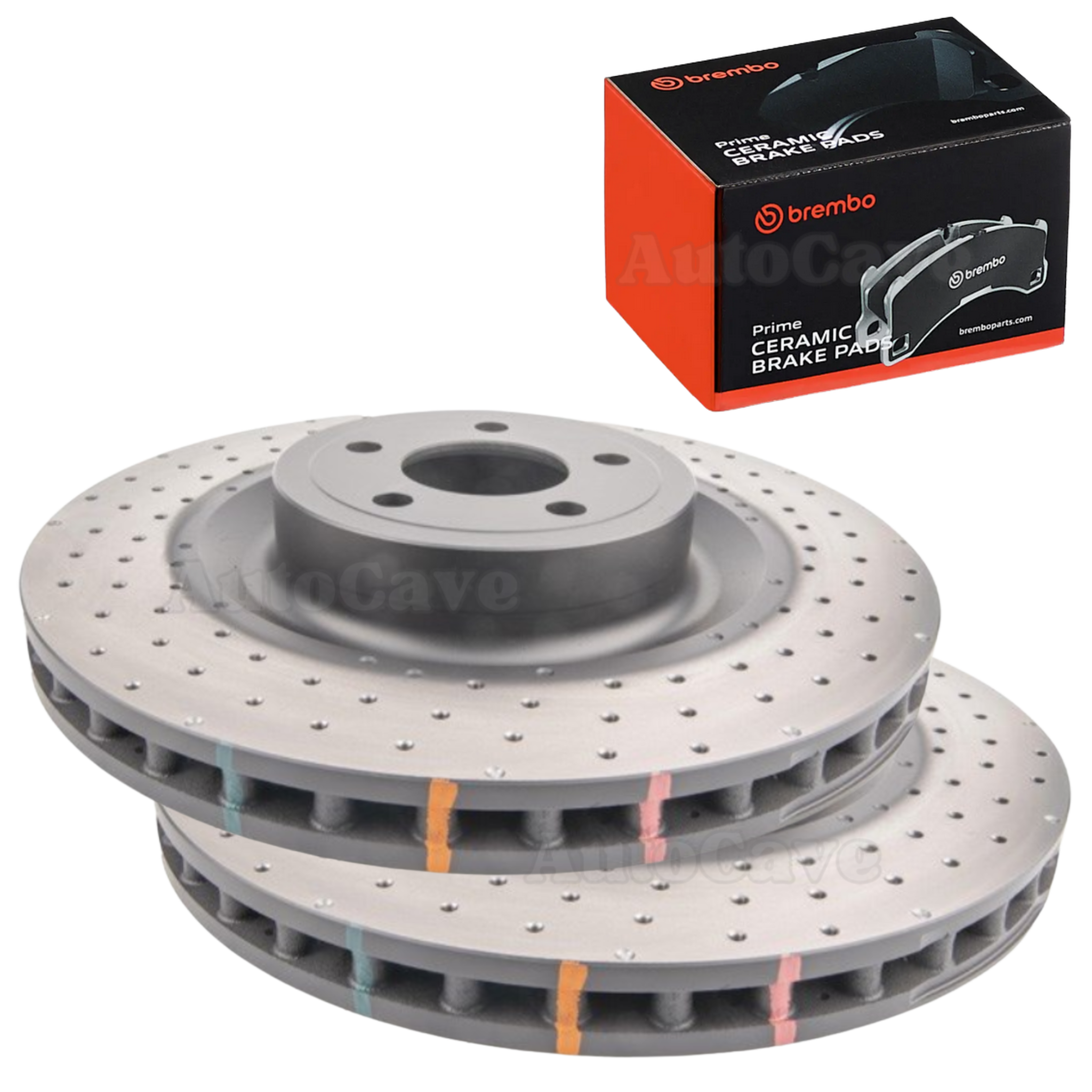 Ford Mustang V8 14-24 Front DBA Drilled Brembo Brake Package