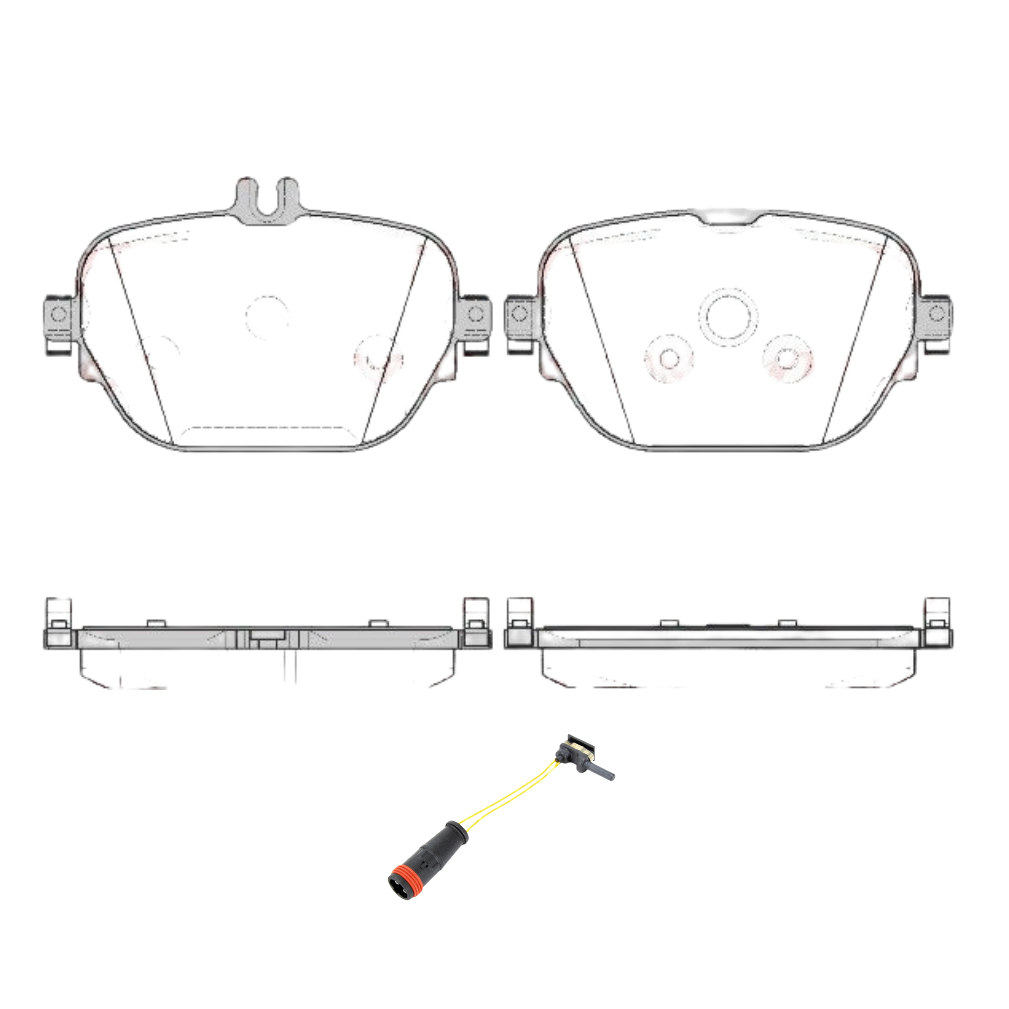 Remsa Ceramic Rear Brake Pads Mercedes-Benz GLC63S GLC43 E43 C43