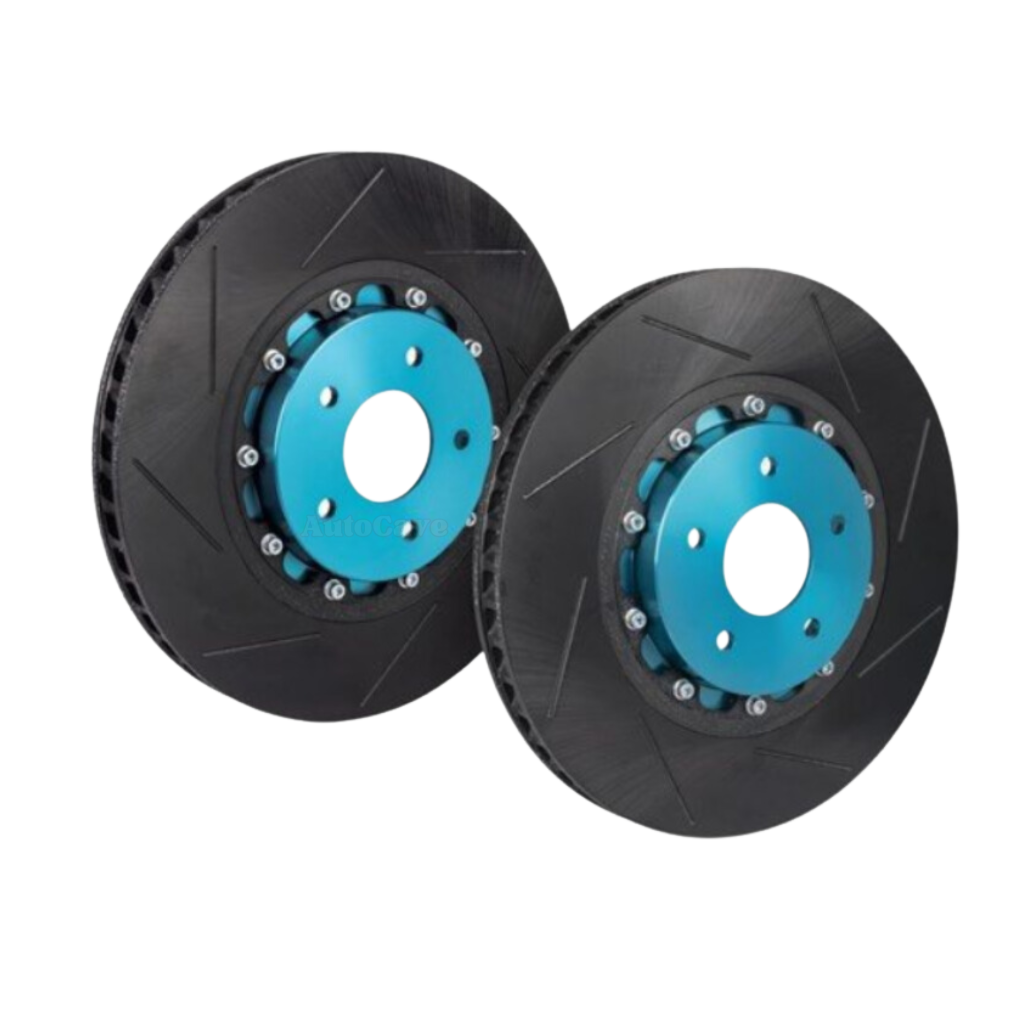 Project Mu Raggio Project Mu GPRM045 Front 2 Piece Slotted Rotors Mitsubishi Evolution 5