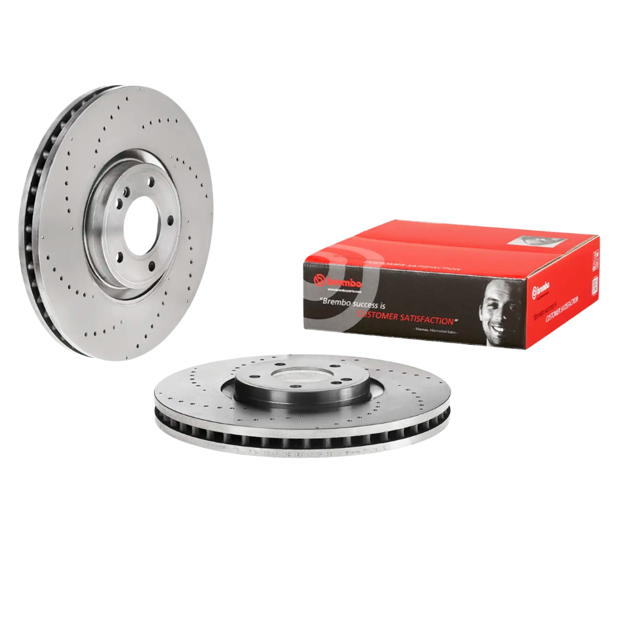 Mercedes-Benz G63 Brembo Front Rotors Pair OEM 09.D762.10 2018-2025