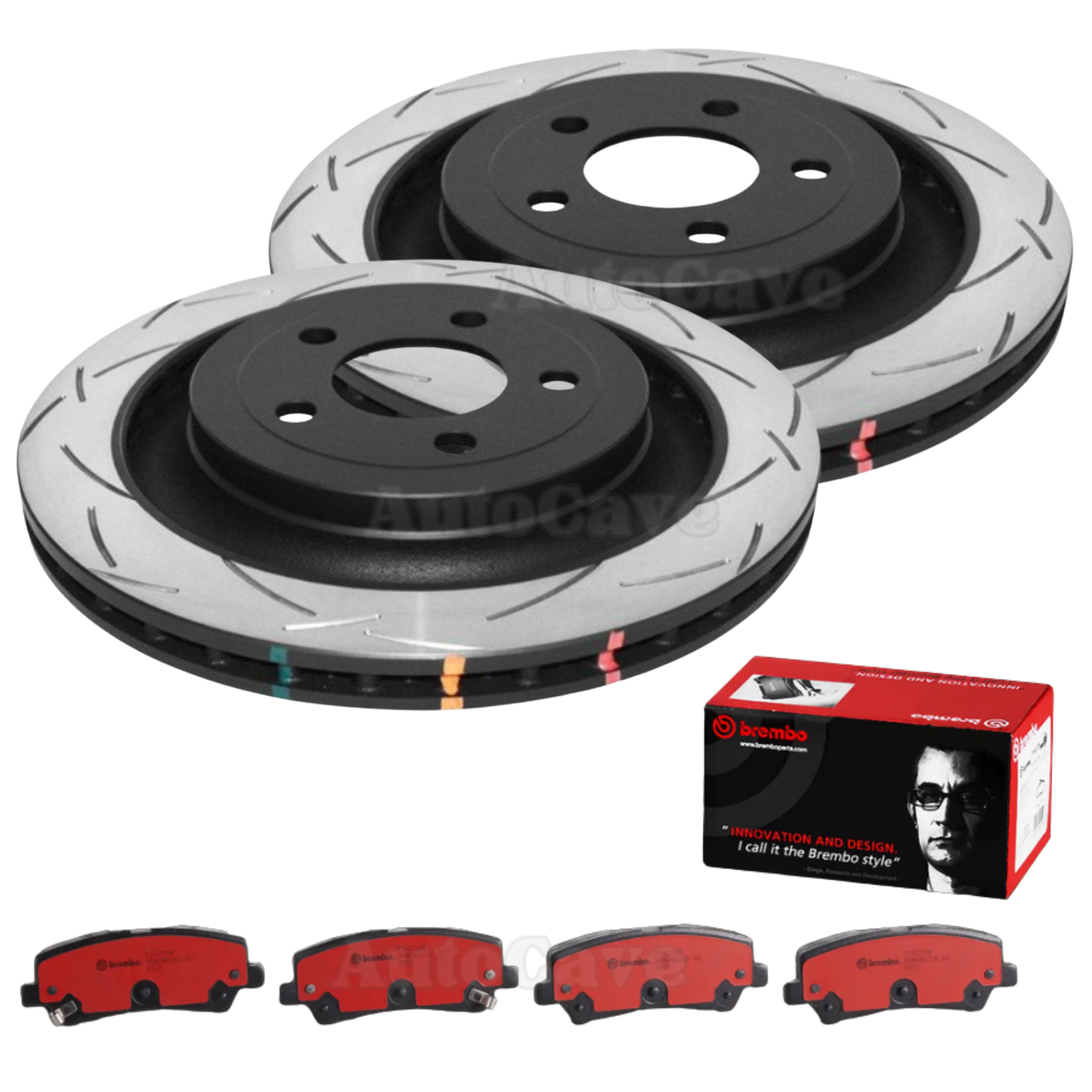 Ford Mustang V8 14-24 Rear DBA T3 Slotted Brembo Brake Package
