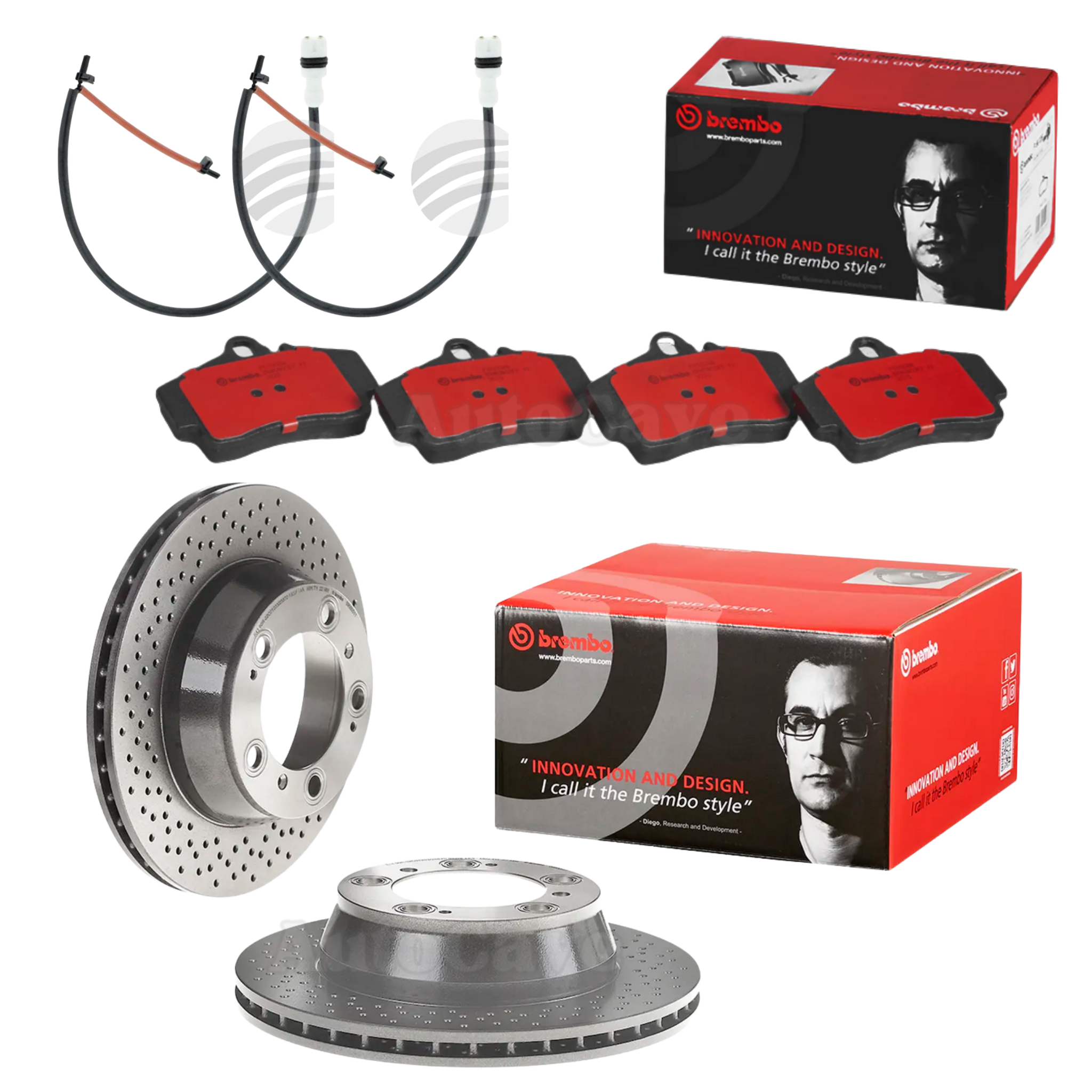 Rear Brembo Drilled Brake Package Porsche 911 Carrera 299mm 996 997 (98-08)