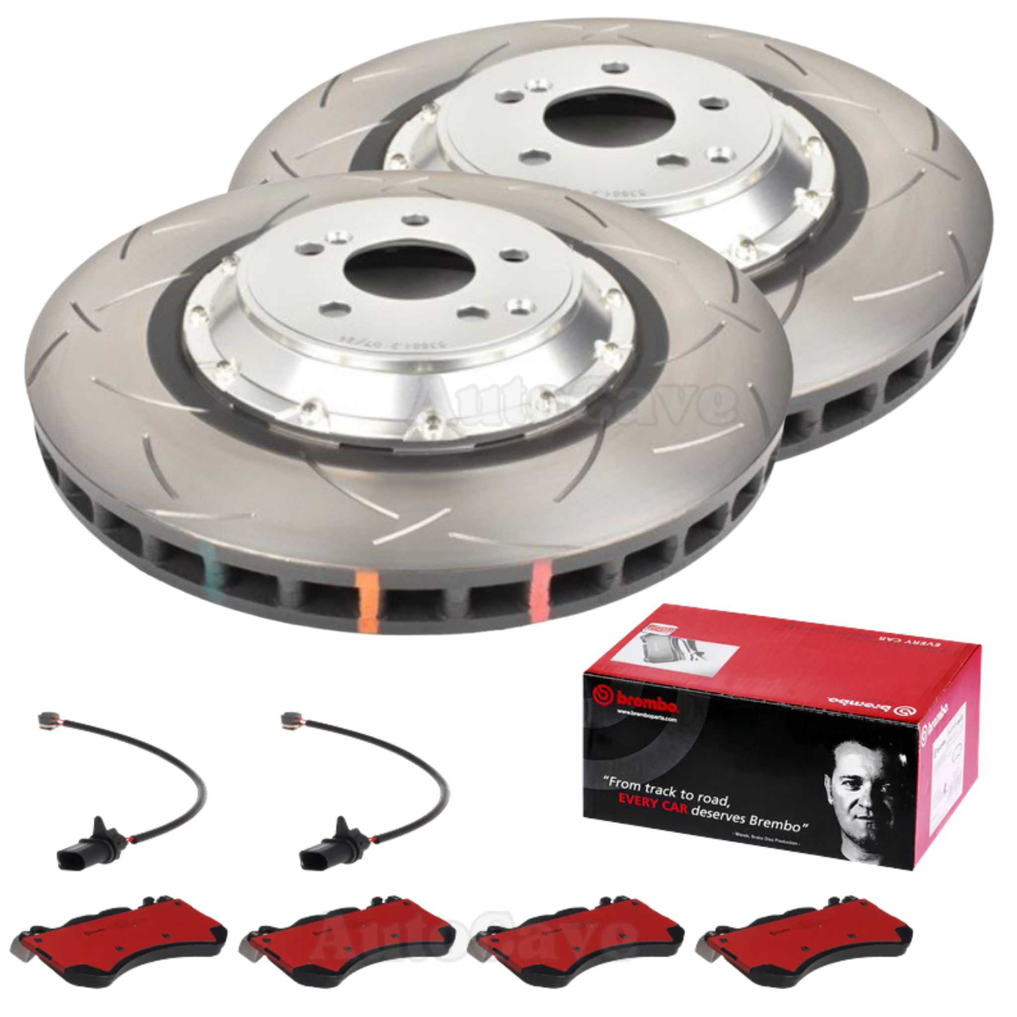 Front 2pc Slotted DBA Brake Package Mercedes-Benz C63s AMG 2015-2023 W205