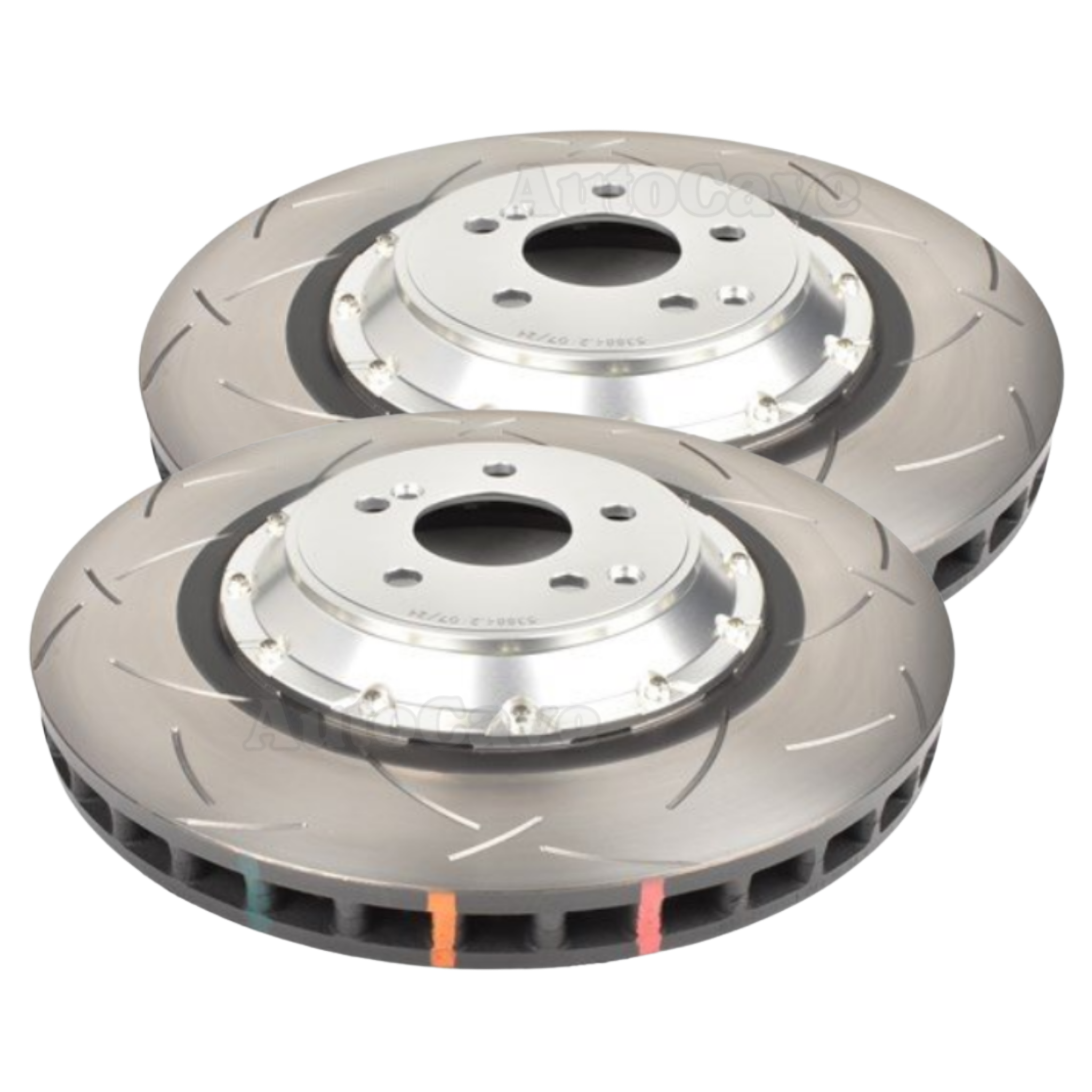 Pair of 2pc Slotted DBA Brake Rotors Front Mercedes-Benz C63s GLC63s E63s AMG 2015-2023 W205 DBA53884SLVS