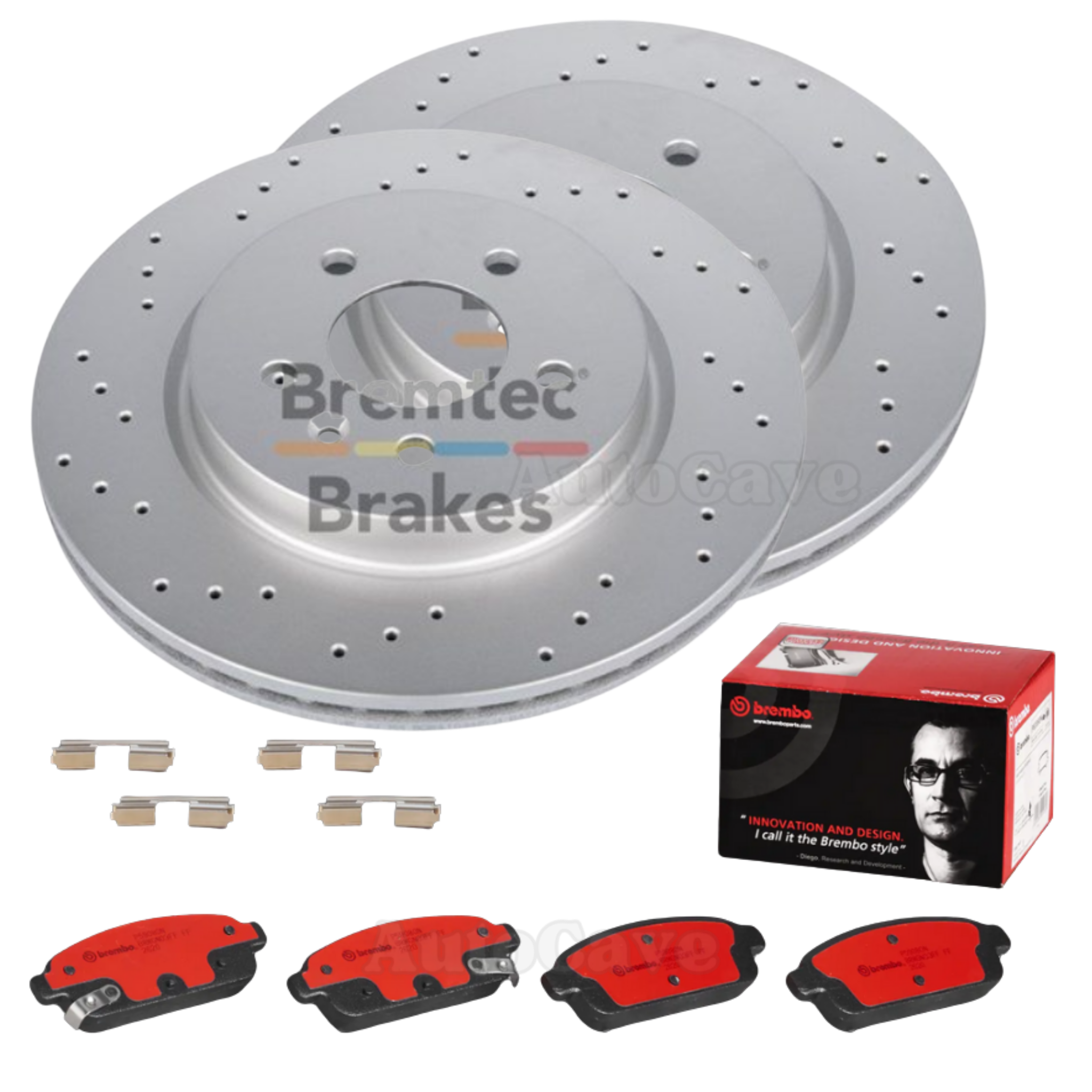 Rear Drilled Brake Package Holden Opel Astra VXR OPC 315mm Brembo Bremtec