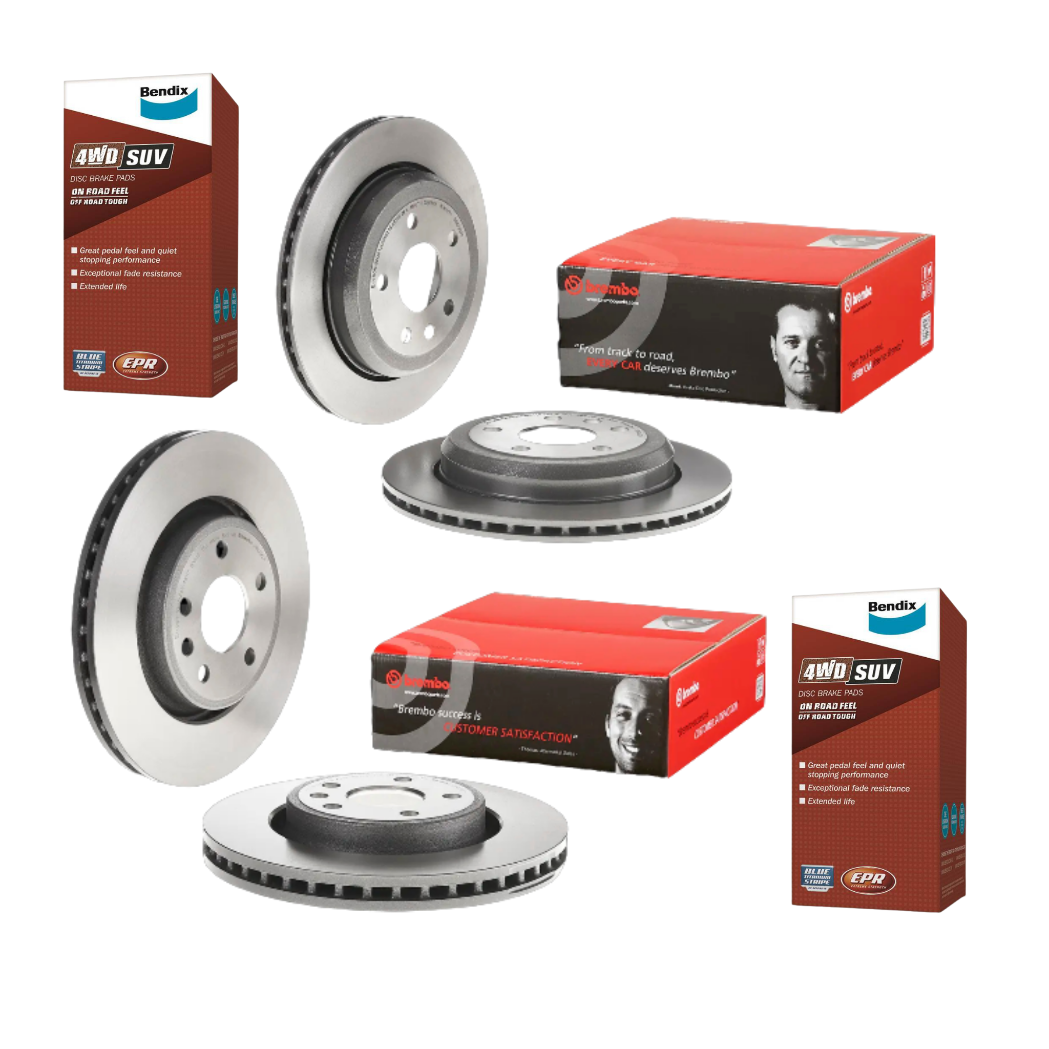 Jeep Grand Cherokee V6 WK (13-17) Front + Rear Brembo Bendix Brake Package