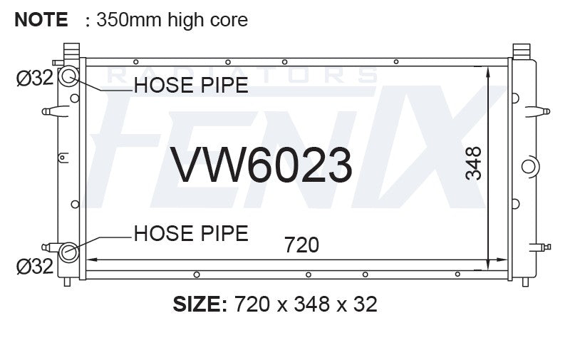 Volkswagen T4 Caravelle Radiator (1993 - DEC/1996)