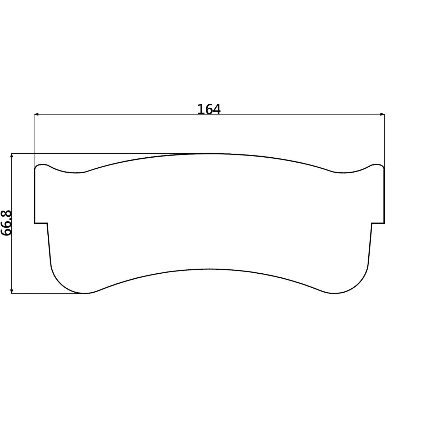 WinmaX W7 Race Brake Pads Brembo 6 pot GT (RD54)