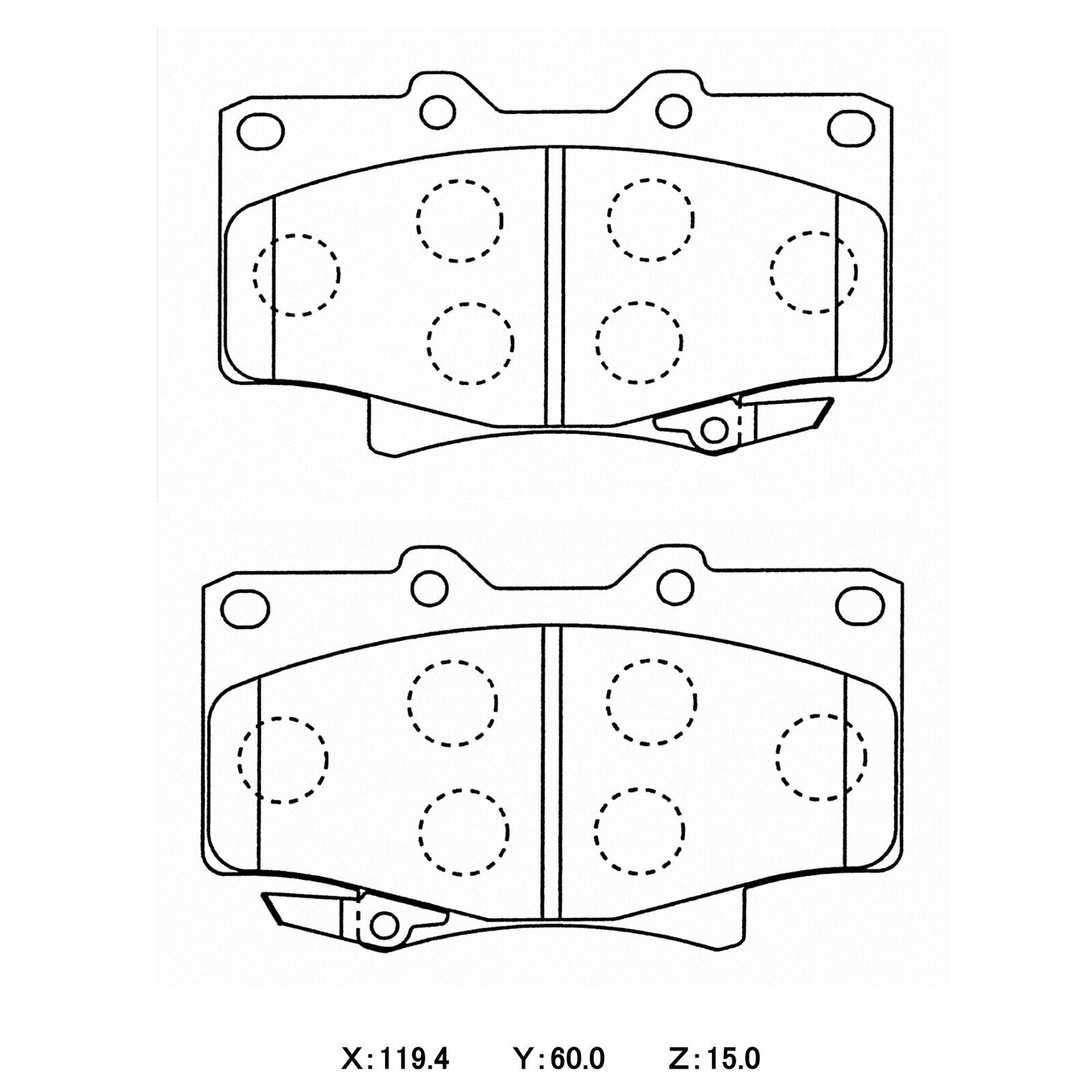 WinmaX W6.5 Race Brake Pads Toyota Landcruiser 80 series