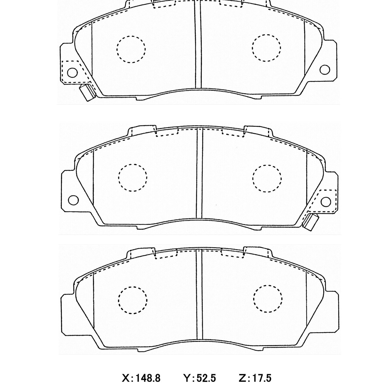 WinmaX W7 Race Brake Pads Honda Integra DC2 Type R / NSX