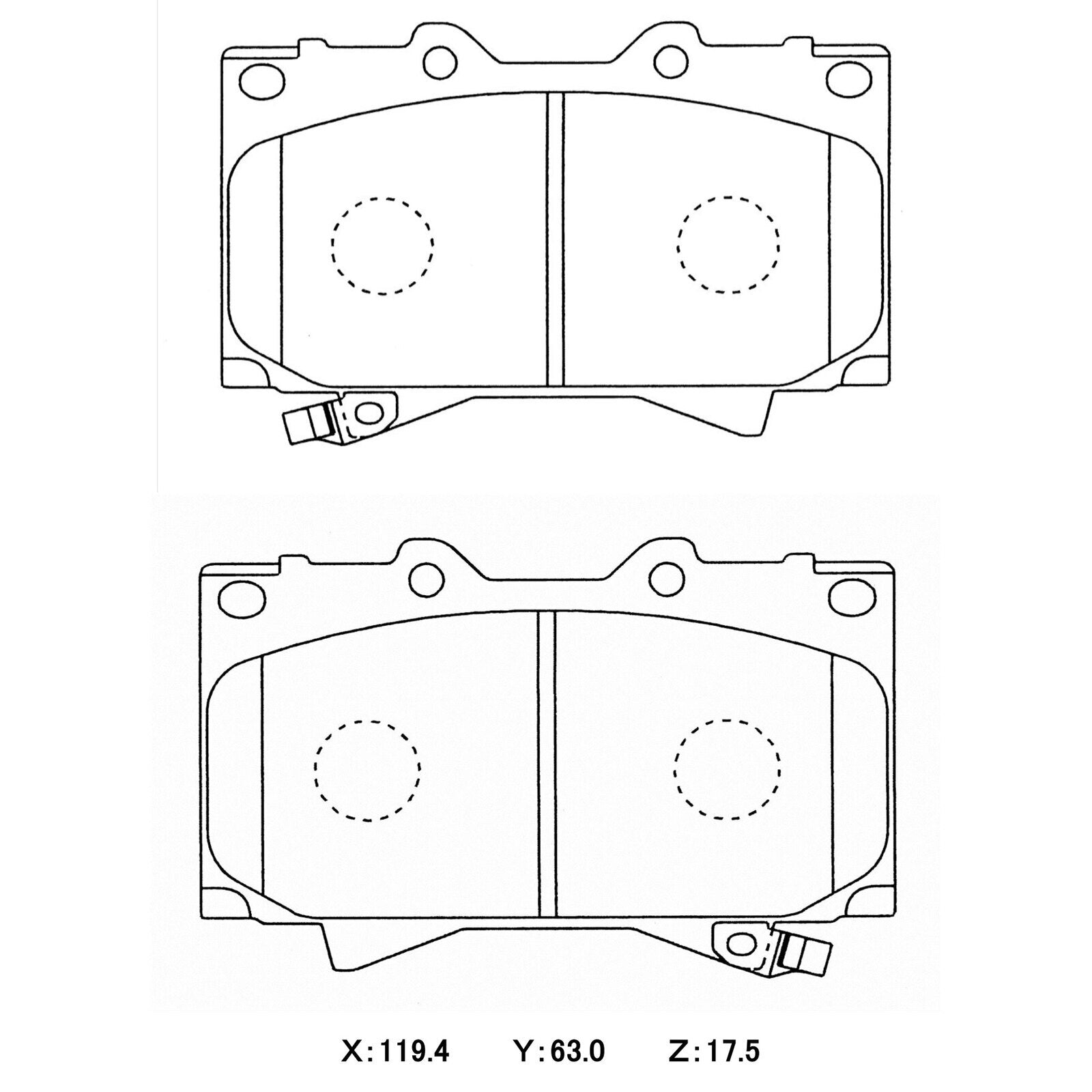 WinmaX WP2 4x4 Heavy Duty Brake Pads Toyota Landcruiser 70/100 series