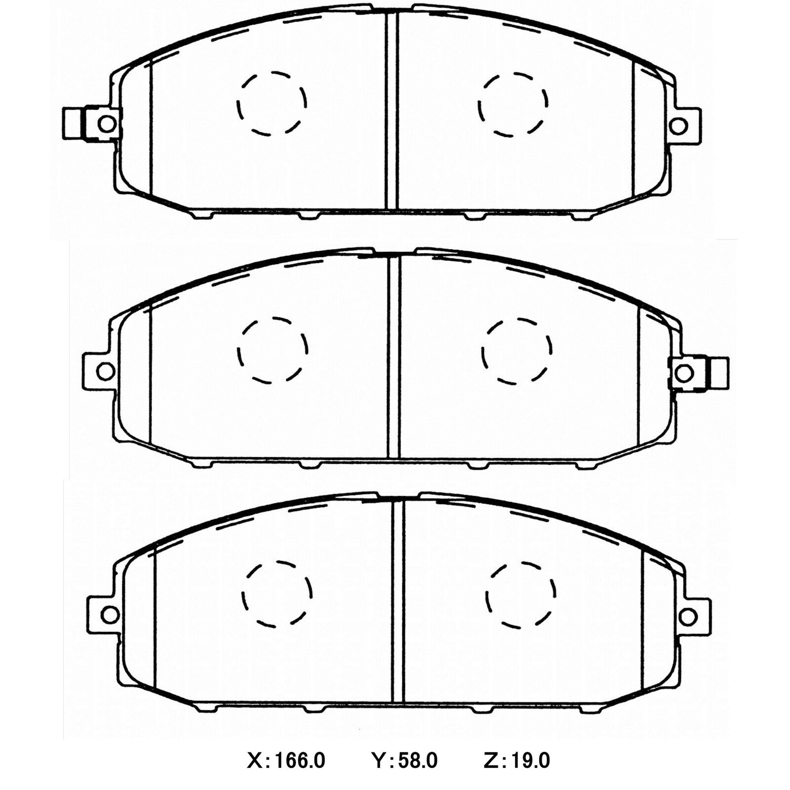 WinmaX WP2 4x4 Heavy Duty Brake Pads Nissan Patrol (Y61, GR, GU) FRONT