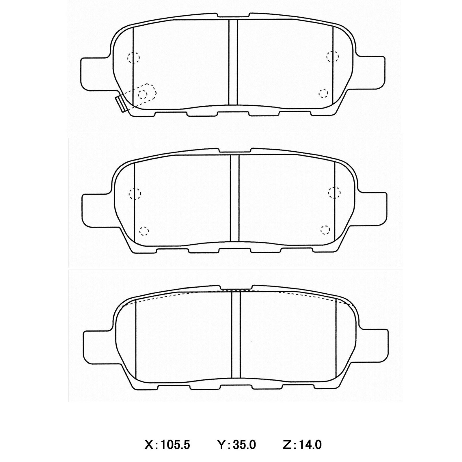 WinmaX W1 Street Performance Brake Pads Nissan Stagea M35 / 350Z Touring / V35