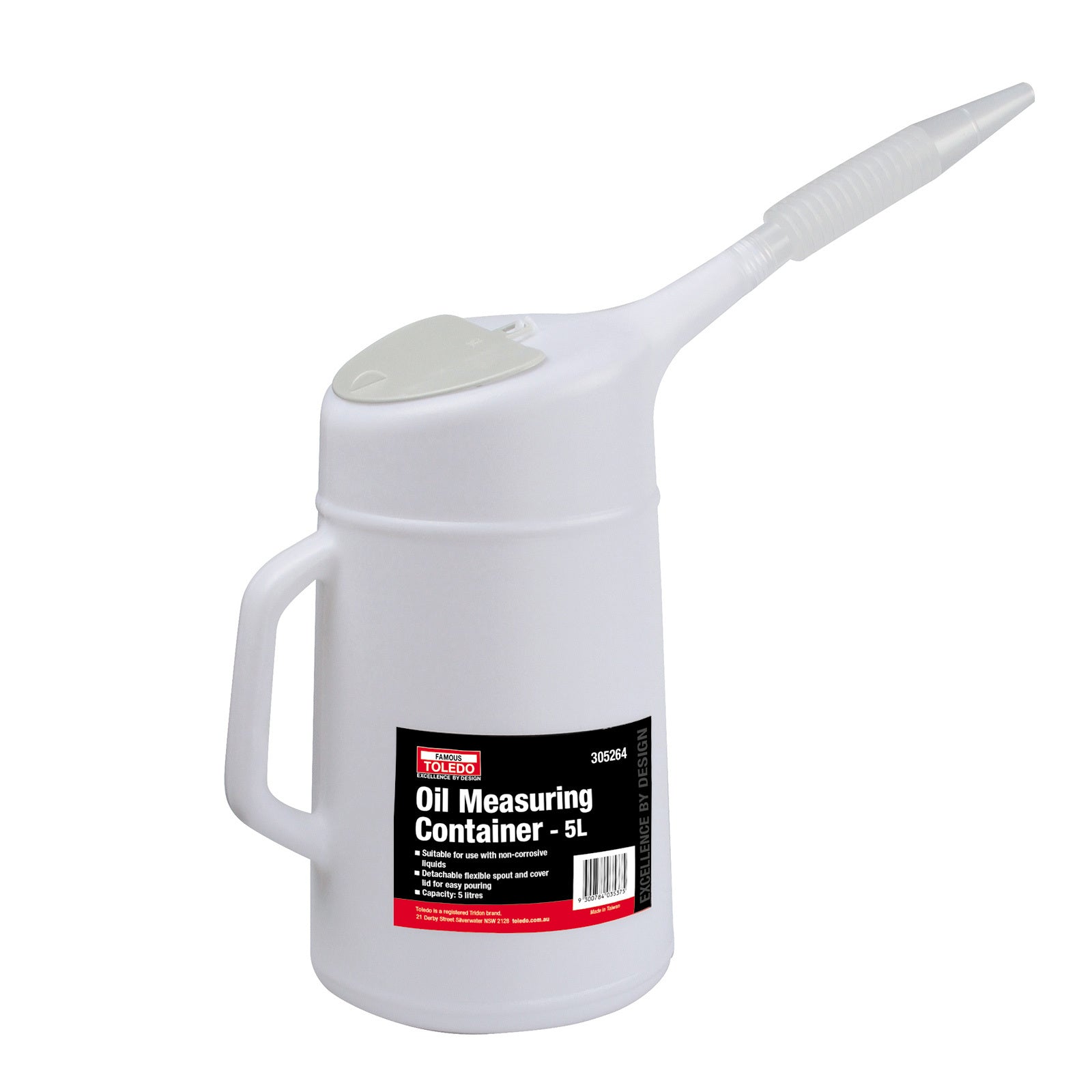 Toledo Oil Measure 5L With Flex Spout