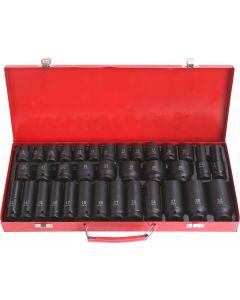 Pro-Kit Impact Socket Set 1/2" Drive Standard & Deep 35 Piece